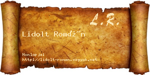 Lidolt Román névjegykártya